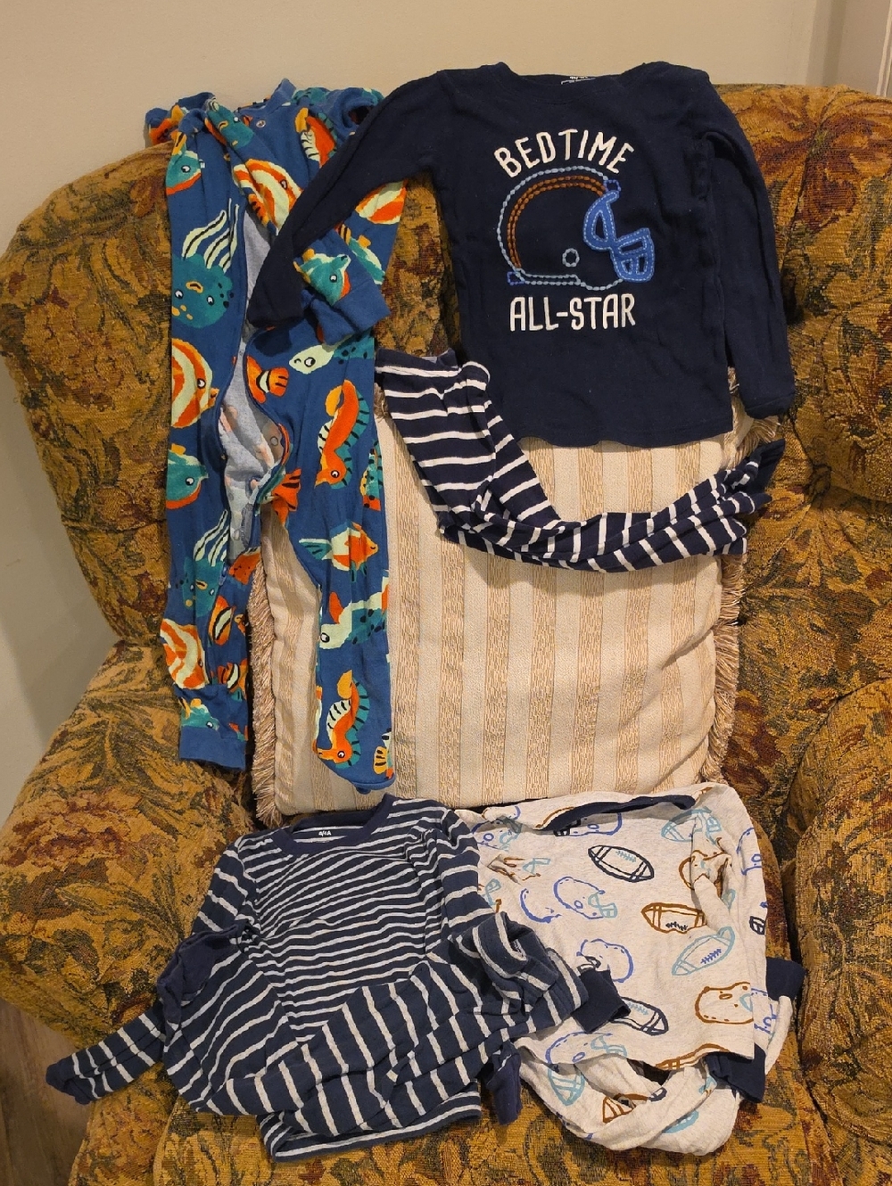 Carter's Navy 'Bedtime All-Star' Long-Sleeve Pajama Top